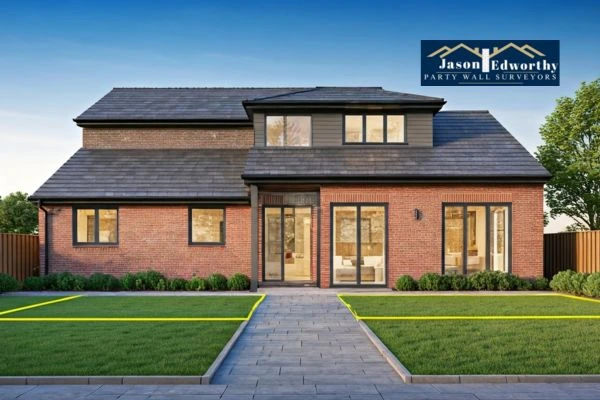 Home extension focusing on boundary line Swanley